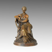 Mito Escultura de Bronze Deusa Artemis / Diana Latão Estátua TPE-136